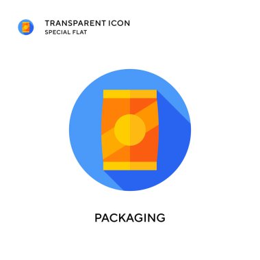 Ambalaj vektör simgesi. Düz çizim. EPS 10 vektörü.