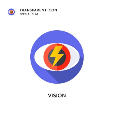 Vizyon vektör simgesi. Düz çizim. EPS 10 vektörü.