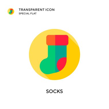 Çorap vektör ikonu. Düz çizim. EPS 10 vektörü.