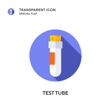 Test tübü vektör simgesi. Düz çizim. EPS 10 vektörü.