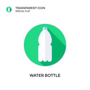Su şişesi vektör simgesi. Düz çizim. EPS 10 vektörü.