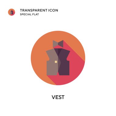 Yelek vektör simgesi. Düz çizim. EPS 10 vektörü.