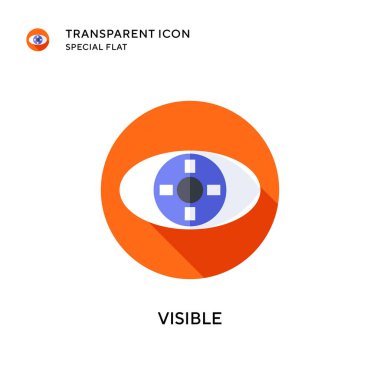 Görünür vektör simgesi. Düz çizim. EPS 10 vektörü.