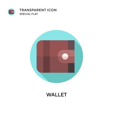 Cüzdan vektör simgesi. Düz çizim. EPS 10 vektörü.