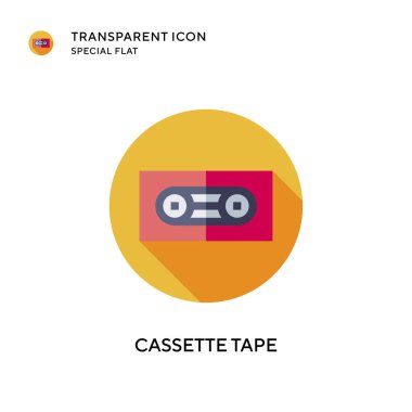 Kaset bant vektör simgesi. Düz çizim. EPS 10 vektörü.