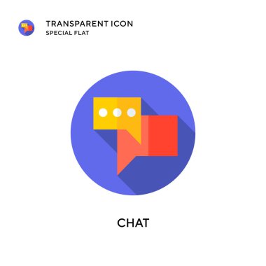 Sohbet vektörü simgesi. Düz çizim. EPS 10 vektörü.