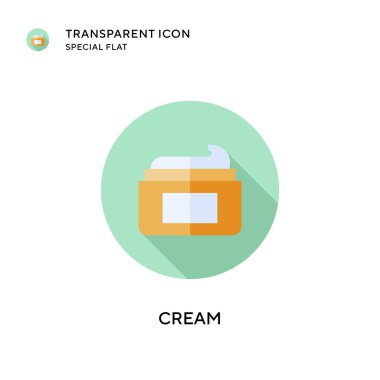 Krem vektör simgesi. Düz çizim. EPS 10 vektörü.