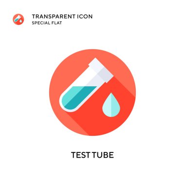 Test tübü vektör simgesi. Düz çizim. EPS 10 vektörü.