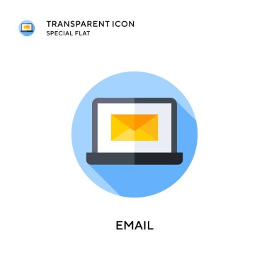 E- posta vektör simgesi. Düz çizim. EPS 10 vektörü.