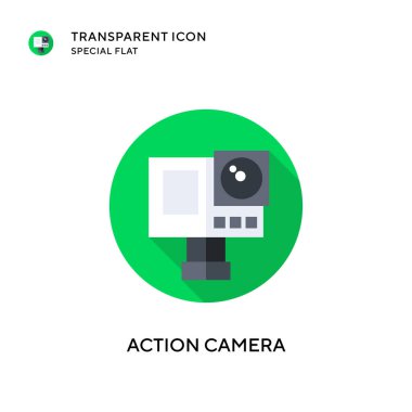 Kamera vektör simgesi. Düz çizim. EPS 10 vektörü.