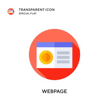 Web sayfası vektör simgesi. Düz çizim. EPS 10 vektörü.