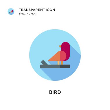 Kuş vektör simgesi. Düz çizim. EPS 10 vektörü.