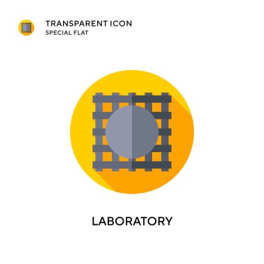 Laboratuvar vektör simgesi. Düz çizim. EPS 10 vektörü.