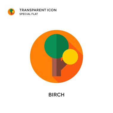 Birch vektör simgesi. Düz çizim. EPS 10 vektörü.