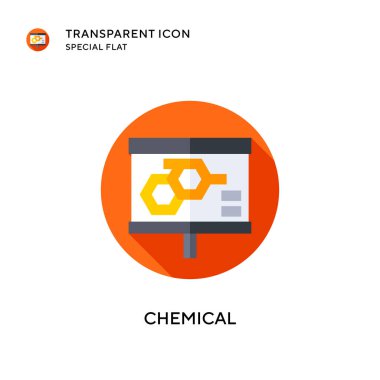 Kimyasal vektör simgesi. Düz çizim. EPS 10 vektörü.