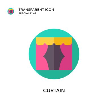 Perde vektör simgesi. Düz çizim. EPS 10 vektörü.