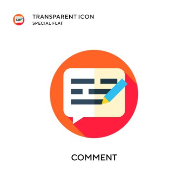 Yorum vektör simgesi. Düz çizim. EPS 10 vektörü.