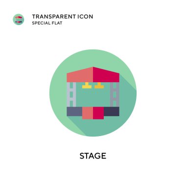 Sahne vektör simgesi. Düz çizim. EPS 10 vektörü.
