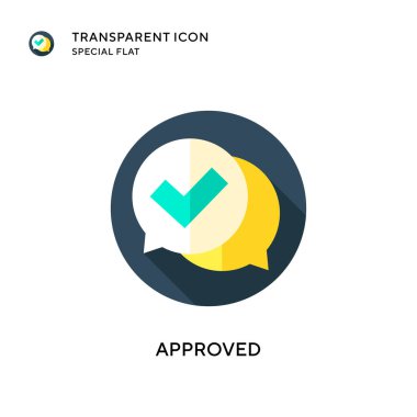 Onaylanmış vektör simgesi. Düz çizim. EPS 10 vektörü.