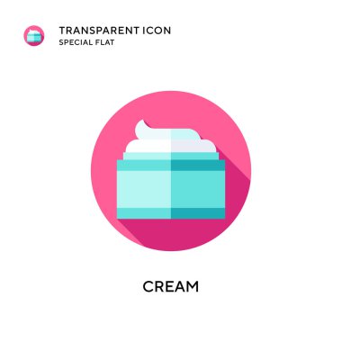 Krem vektör simgesi. Düz çizim. EPS 10 vektörü.