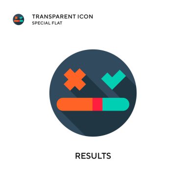 Sonuç vektör simgesi. Düz çizim. EPS 10 vektörü.