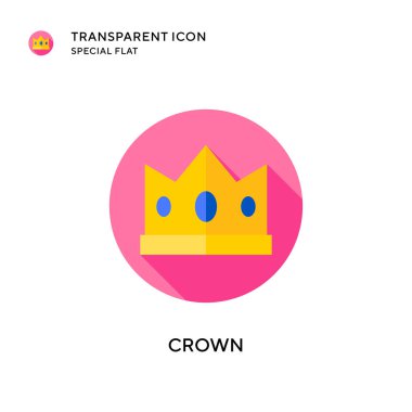 Crown vektör simgesi. Düz çizim. EPS 10 vektörü.