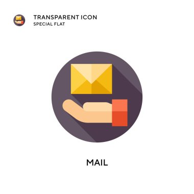 Posta vektör simgesi. Düz çizim. EPS 10 vektörü.