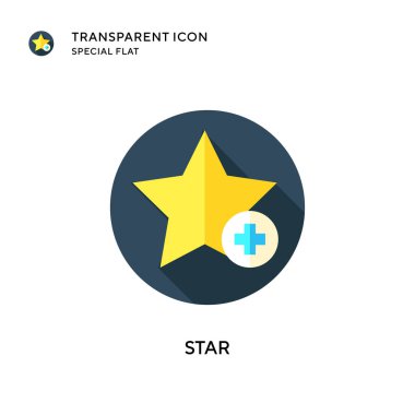 Yıldız vektör simgesi. Düz çizim. EPS 10 vektörü.