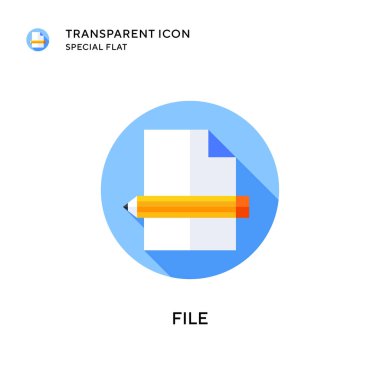 Dosya vektör simgesi. Düz çizim. EPS 10 vektörü.