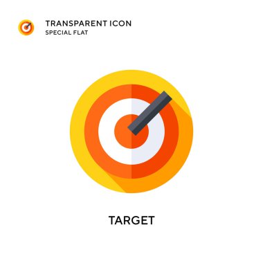 Hedef vektör simgesi. Düz çizim. EPS 10 vektörü.