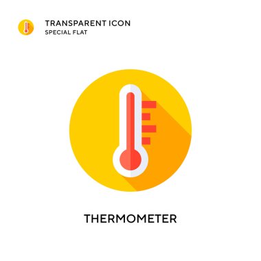 Termometre vektör simgesi. Düz çizim. EPS 10 vektörü.