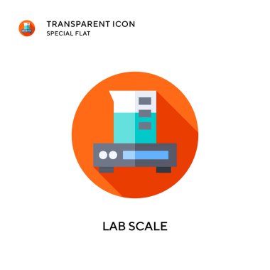 Laboratuvar ölçekli vektör simgesi. Düz çizim. EPS 10 vektörü.