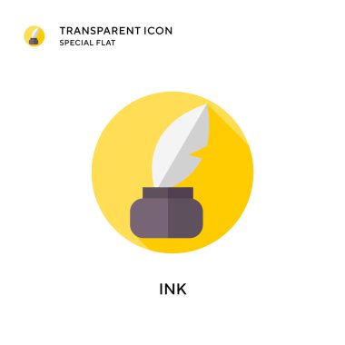 Mürekkep vektör simgesi. Düz çizim. EPS 10 vektörü.