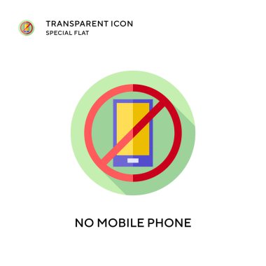 Cep telefonu vektör simgesi yok. Düz çizim. EPS 10 vektörü.