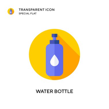 Su şişesi vektör simgesi. Düz çizim. EPS 10 vektörü.