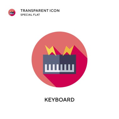 Klavye vektör simgesi. Düz çizim. EPS 10 vektörü.