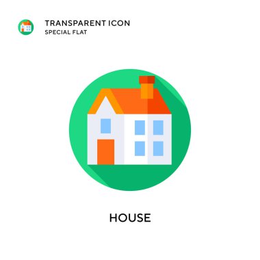 Ev vektör simgesi. Düz çizim. EPS 10 vektörü.