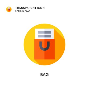 Torba vektör simgesi. Düz çizim. EPS 10 vektörü.