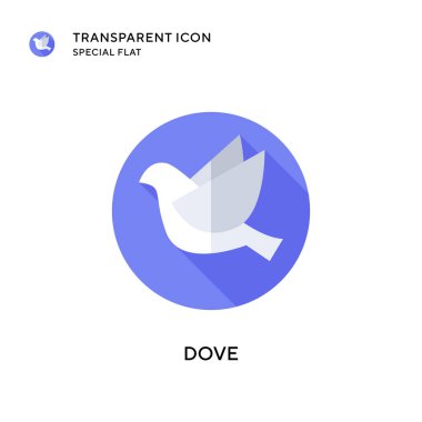 Güvercin vektör simgesi. Düz çizim. EPS 10 vektörü.