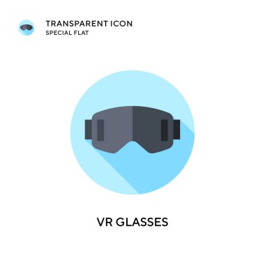 VR gözlük vektör simgesi. Düz çizim. EPS 10 vektörü.