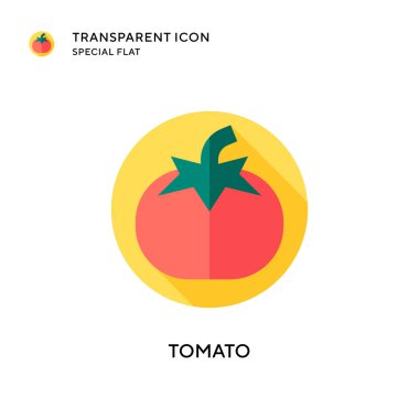 Domates vektör simgesi. Düz çizim. EPS 10 vektörü.