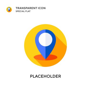 Yer tutucu vektör simgesi. Düz çizim. EPS 10 vektörü.