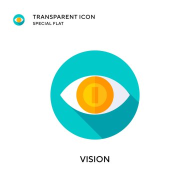 Vizyon vektör simgesi. Düz çizim. EPS 10 vektörü.