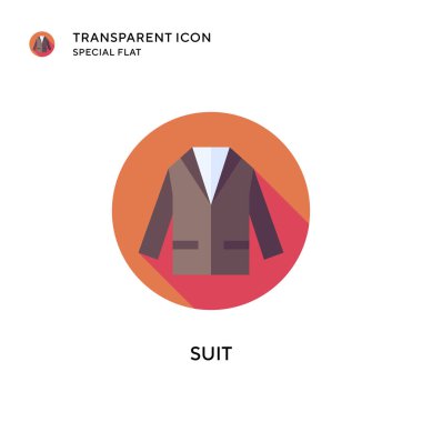 Takım elbise vektör simgesi. Düz çizim. EPS 10 vektörü.