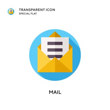 Posta vektör simgesi. Düz çizim. EPS 10 vektörü.