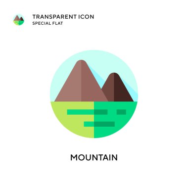 Dağ vektör simgesi. Düz çizim. EPS 10 vektörü.
