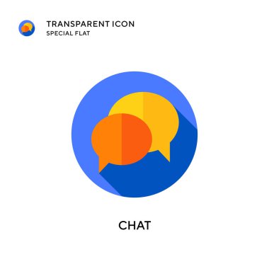 Sohbet vektörü simgesi. Düz çizim. EPS 10 vektörü.