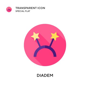 Diadem vektör simgesi. Düz çizim. EPS 10 vektörü.
