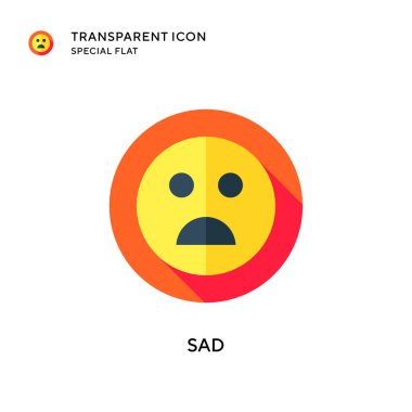 Üzücü vektör simgesi. Düz çizim. EPS 10 vektörü.