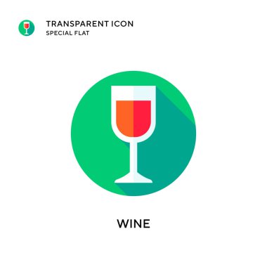 Şarap vektör simgesi. Düz çizim. EPS 10 vektörü.